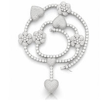 9910641 | 925 Silver Moissanite 4mm Rhodium Chain