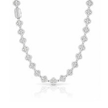 998751 | 925 Silver Moissanite Chain 10mm Rhodium