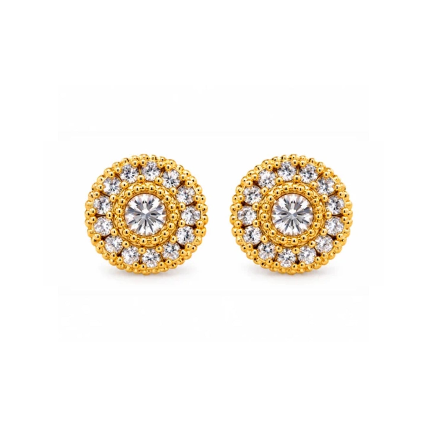 9100342 | 0.68 CTW Brass Moissanite Gold Earring