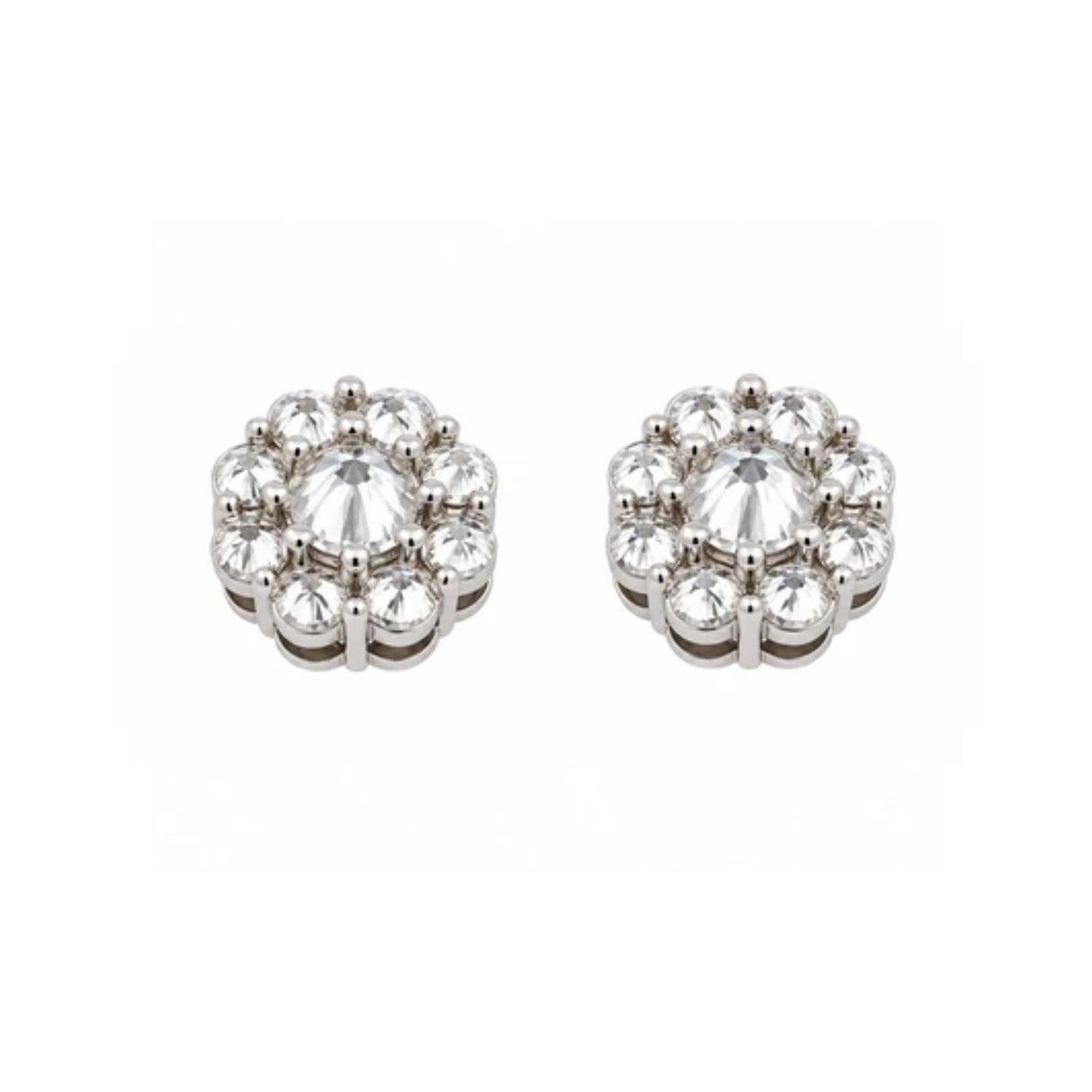 9100401 | 0.98 CTW Brass Moissanite Rhodium Earring