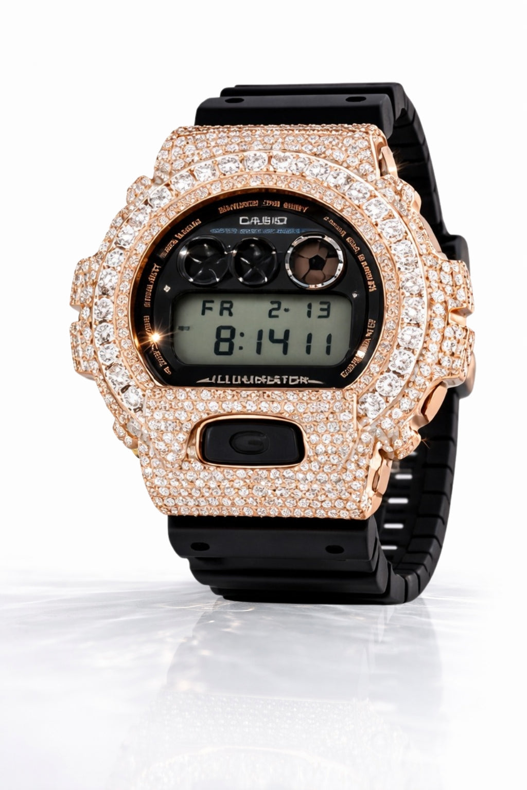 590175 | G-Shock 925 Moissanite Rose Gold Watch