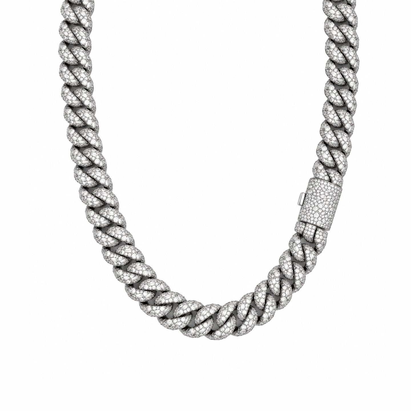 964061 | Brass Rhodium 14mm 22" Cuban Chain