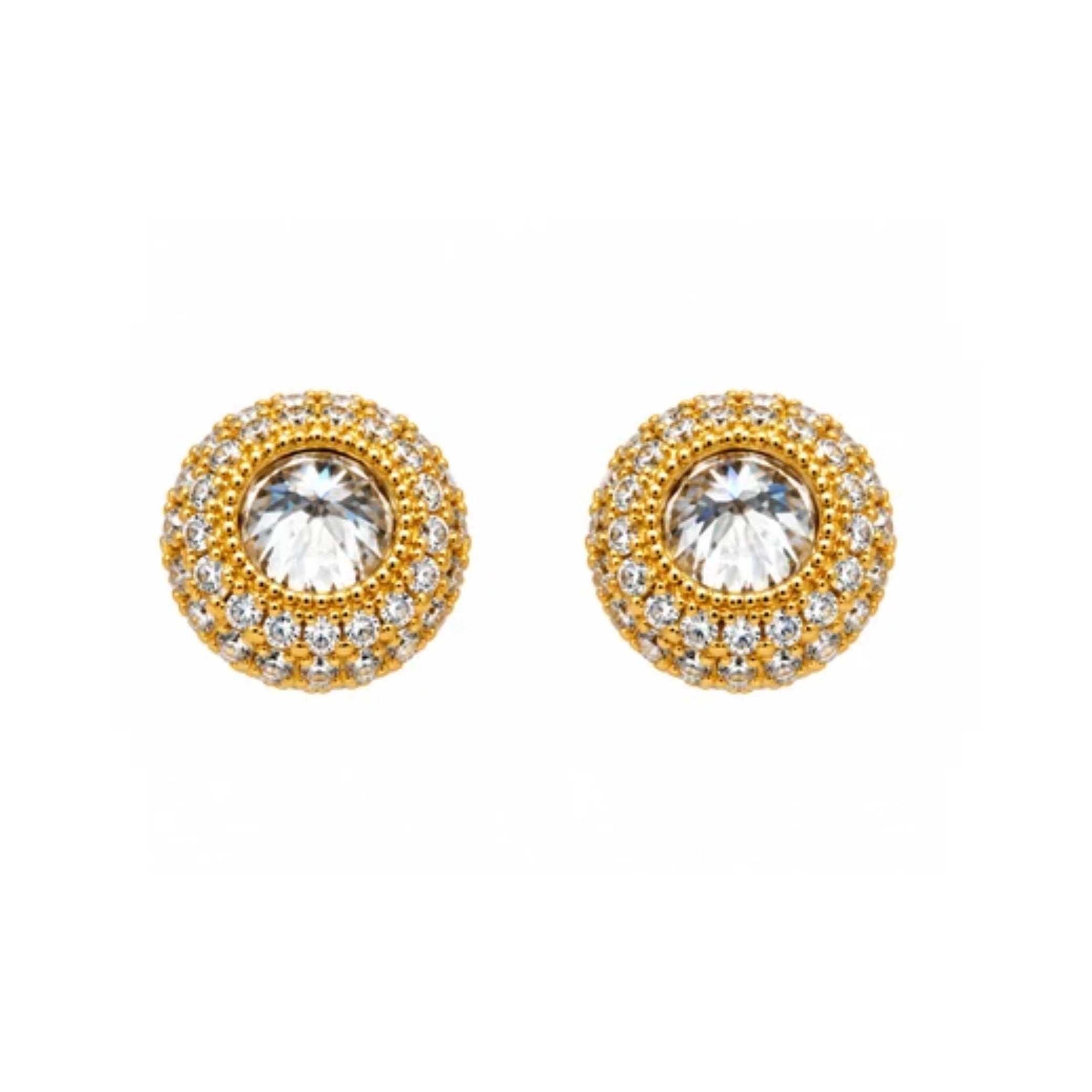 9100312 | 2.00 CTW Brass Moissanite Gold Earring