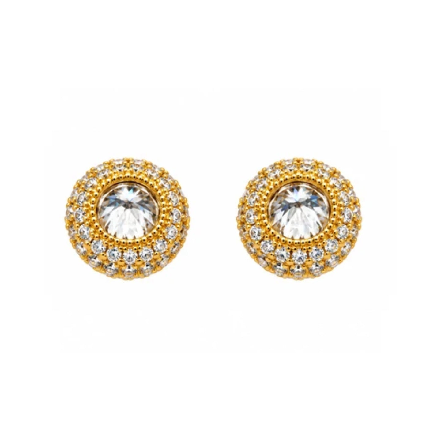9100312 | 2.00 CTW Brass Moissanite Gold Earring