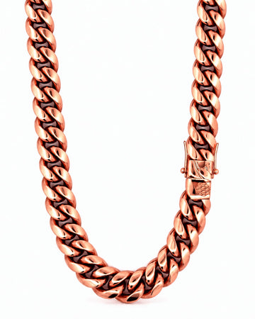 939965 | 12mm Steel Rose Gold Chain