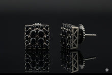 IRRADIATE 925 CZ BLACK ICED OUT EARRINGS | 9212733