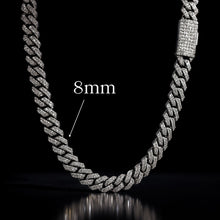 OZARIN 8MM RHODIUM MOISSANITE ICED OUT CUBAN I 994451