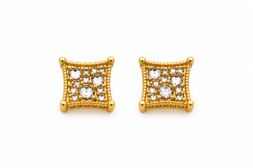9100302 | 0.59 CTW Brass Moissanite Gold Earring
