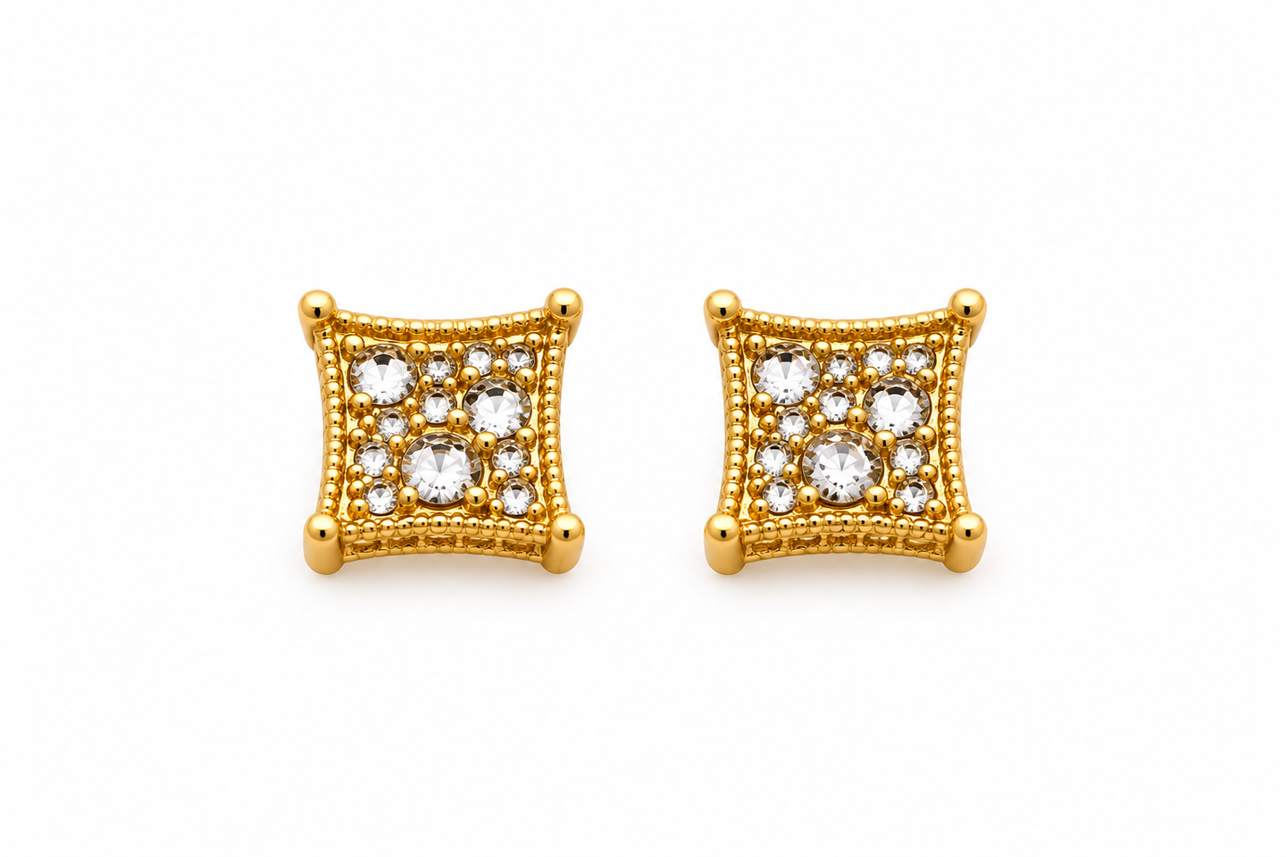 9100302 | 0.59 CTW Brass Moissanite Gold Earring