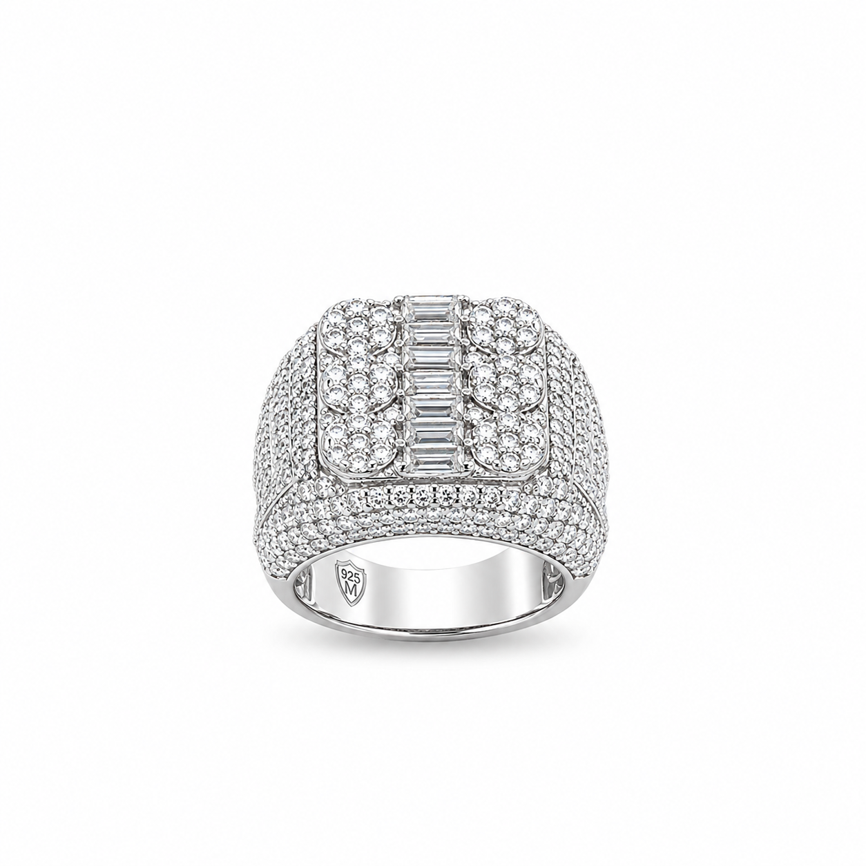 9912771 | 5.17 CTW 925 Silver Moissanite Rhodium Ring