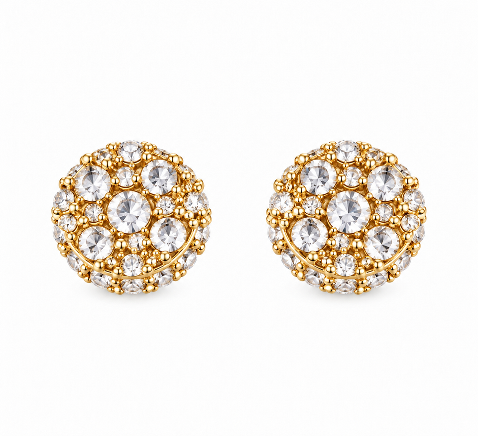 9100252 | 0.95 CTW Brass Moissanite Gold Earring