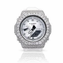 590251 | Brass Moissanite G-Shock Rhodium Watch