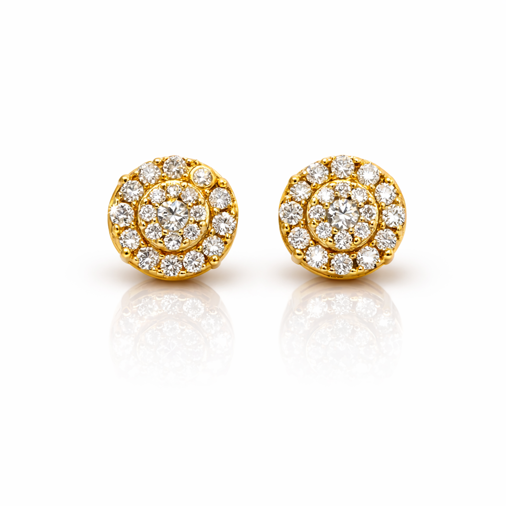 999622 | 925 Moissanite Gold Earring