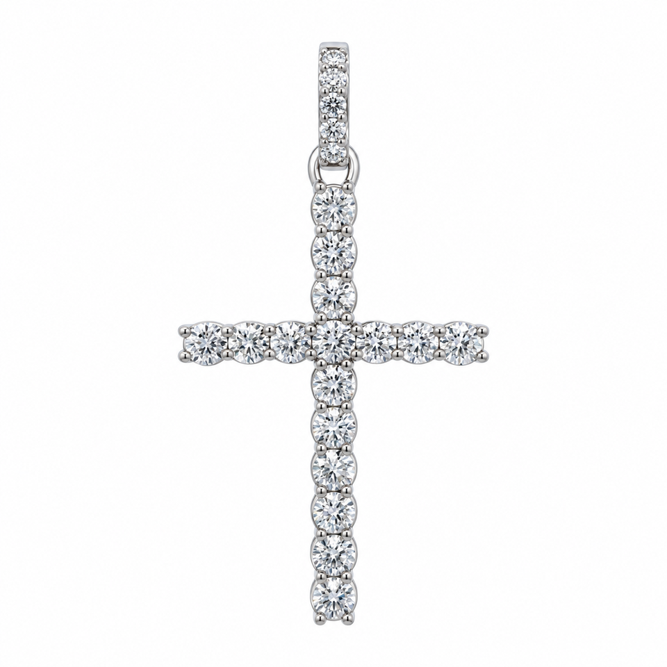 9912241 | 5.12 CTW 925 Silver Moissanite Rhodium Pendant
