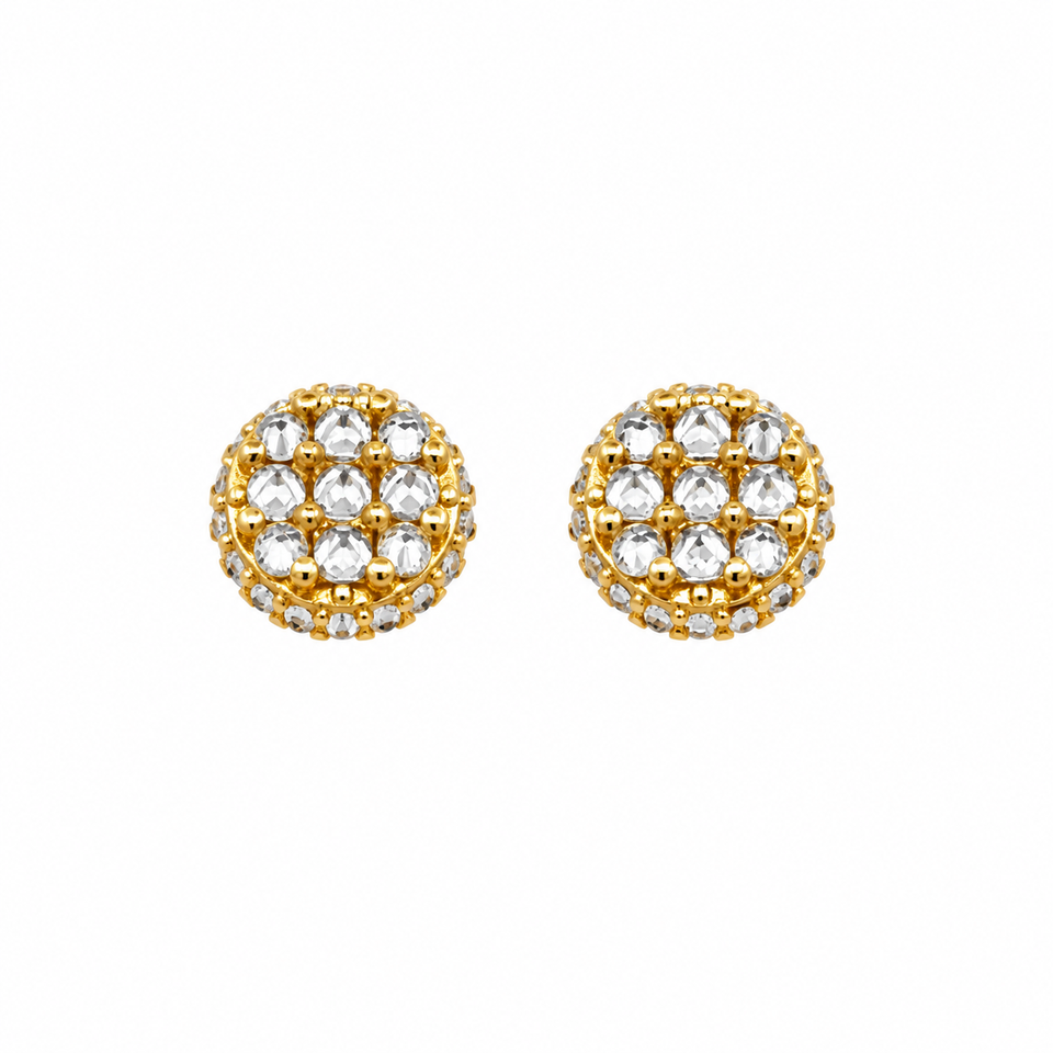 9100392 | 0.87 CTW Brass Moissanite Gold Earring