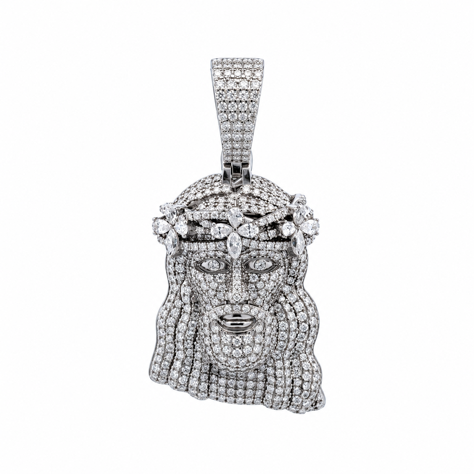 9912191 | 3.94 CTW 925 Silver Moissanite Rhodium Pendant