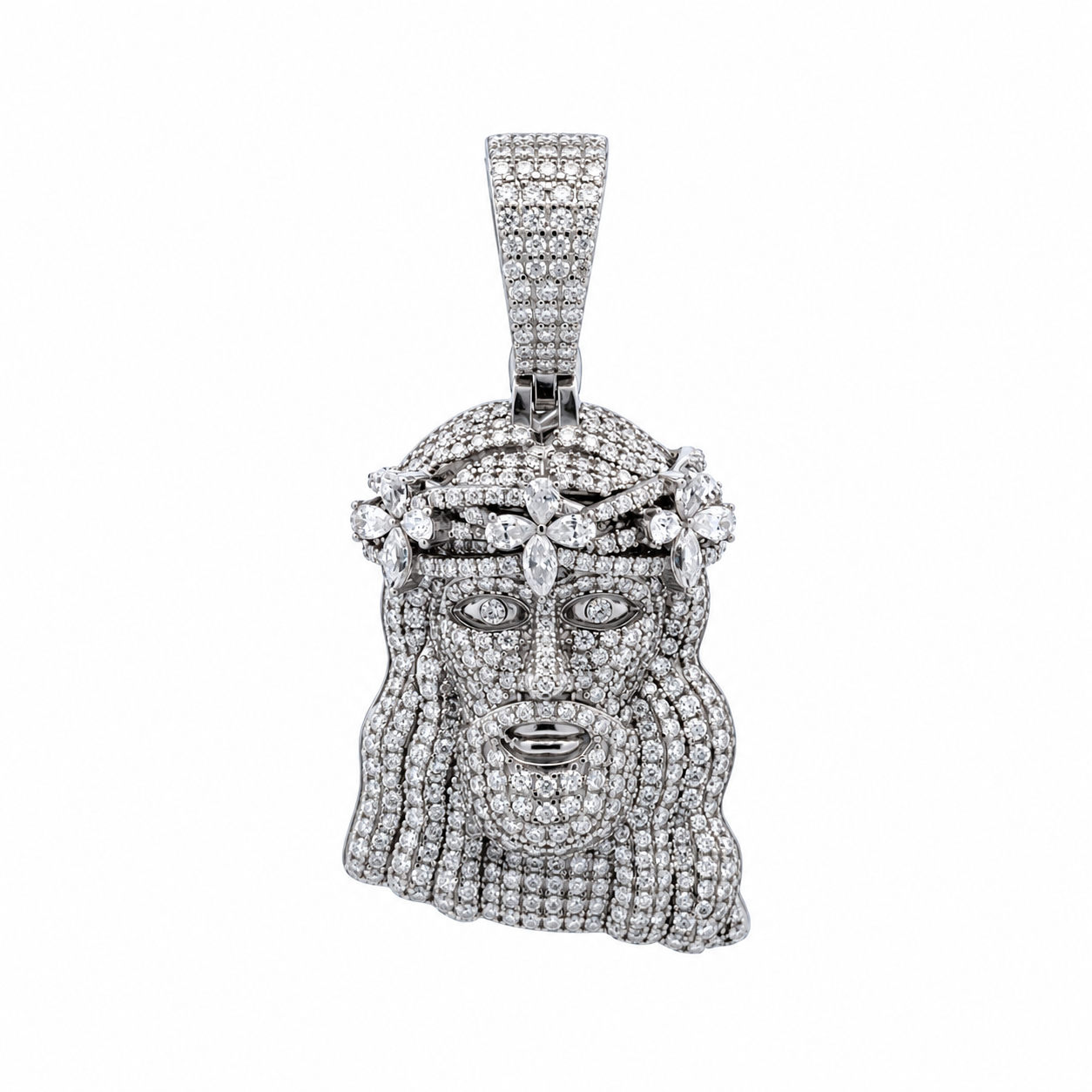9912191 | 3.94 CTW 925 Silver Moissanite Rhodium Pendant