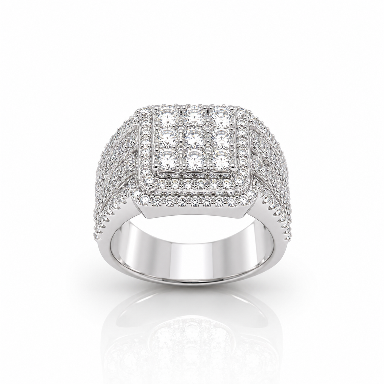 9910831 | 925 Moissanite Rhodium Ring