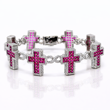 963961 | CZ Brass Rhodium Bracelet