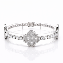 963941 | CZ Brass Rhodium Bracelet