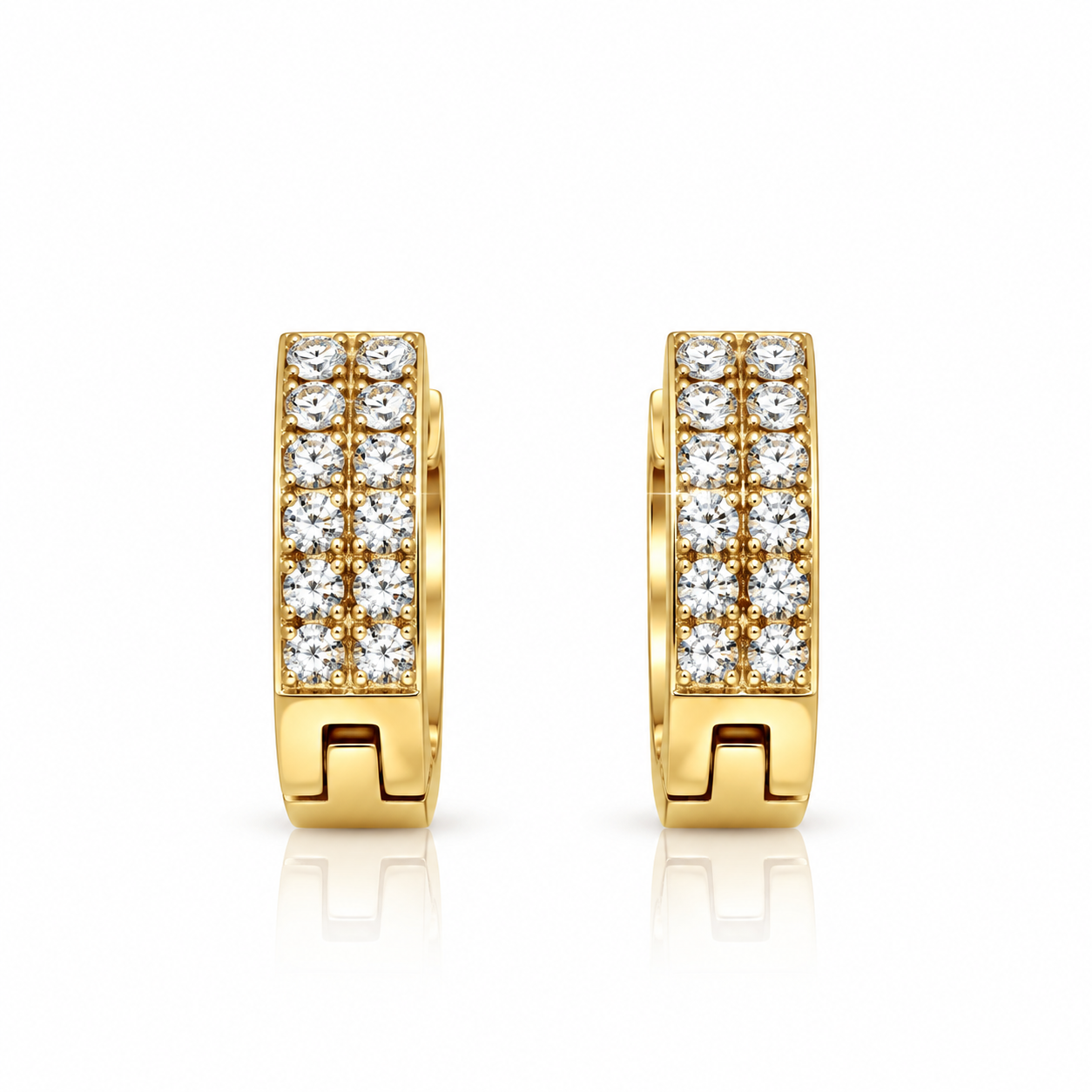 9312912 | Steel Moissanite Gold Earring