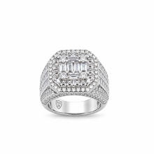 9912581 | 5.67 CTW 925 Silver Moissanite Rhodium Ring