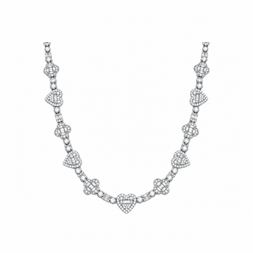 9911621 | 925 Moissanite Rhodium Chain