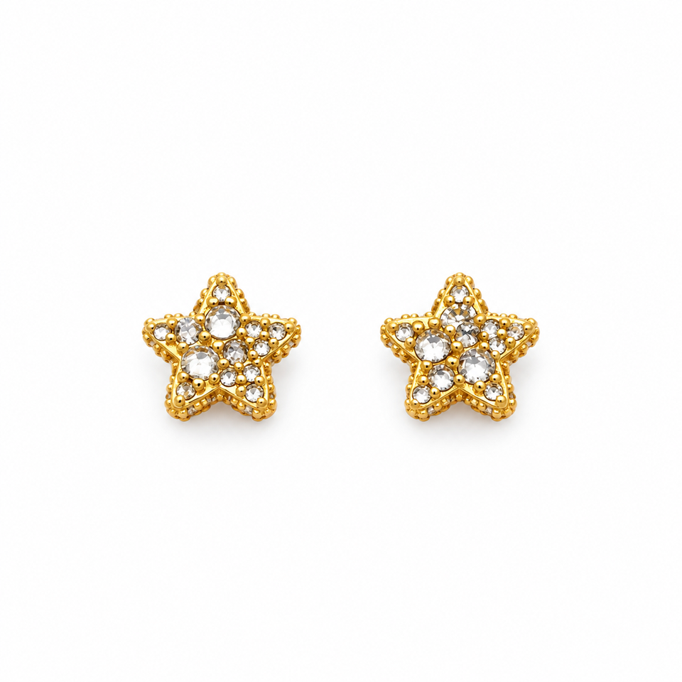 9100472 | 0.50 CTW Brass Moissanite Gold Earring