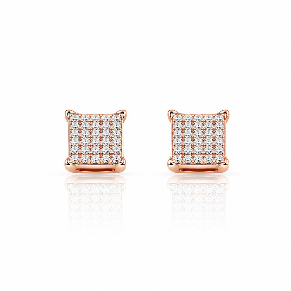 999085 | 925 Moissanite Rose Gold Earrings