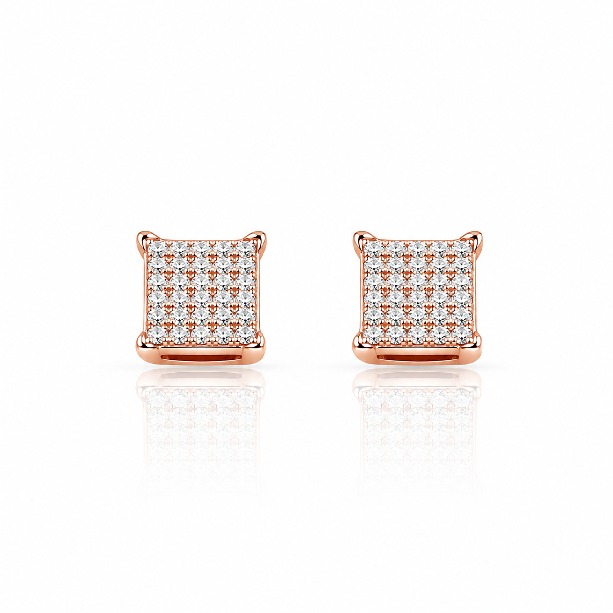 999085 | 925 Moissanite Rose Gold Earrings