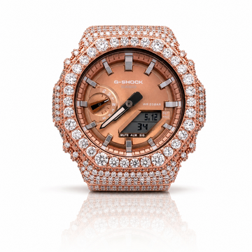 590255 | Brass Moissanite G-Shock Rose Gold Watch