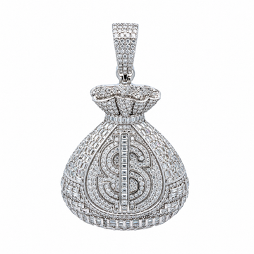 9912251 | 8.33 CTW 925 Silver Moissanite Rhodium Pendant