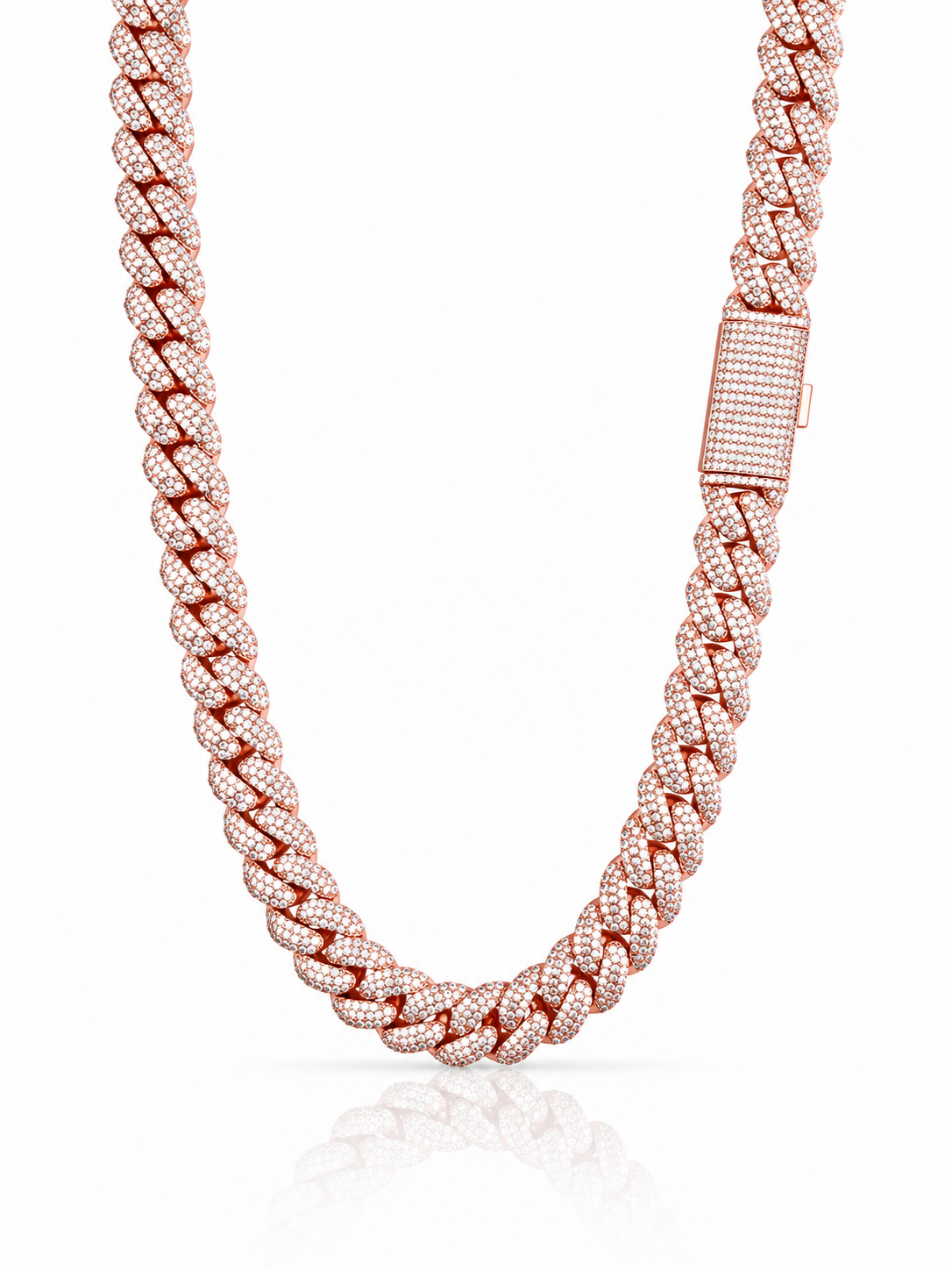 962935 | Brass Rose Gold 14mm 24" Stallion Cuban Chain