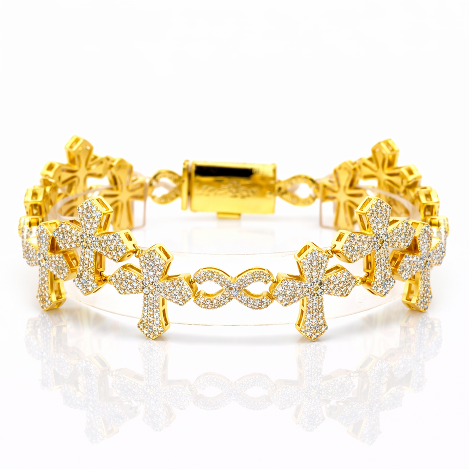 963952 | CZ Brass Gold Bracelet