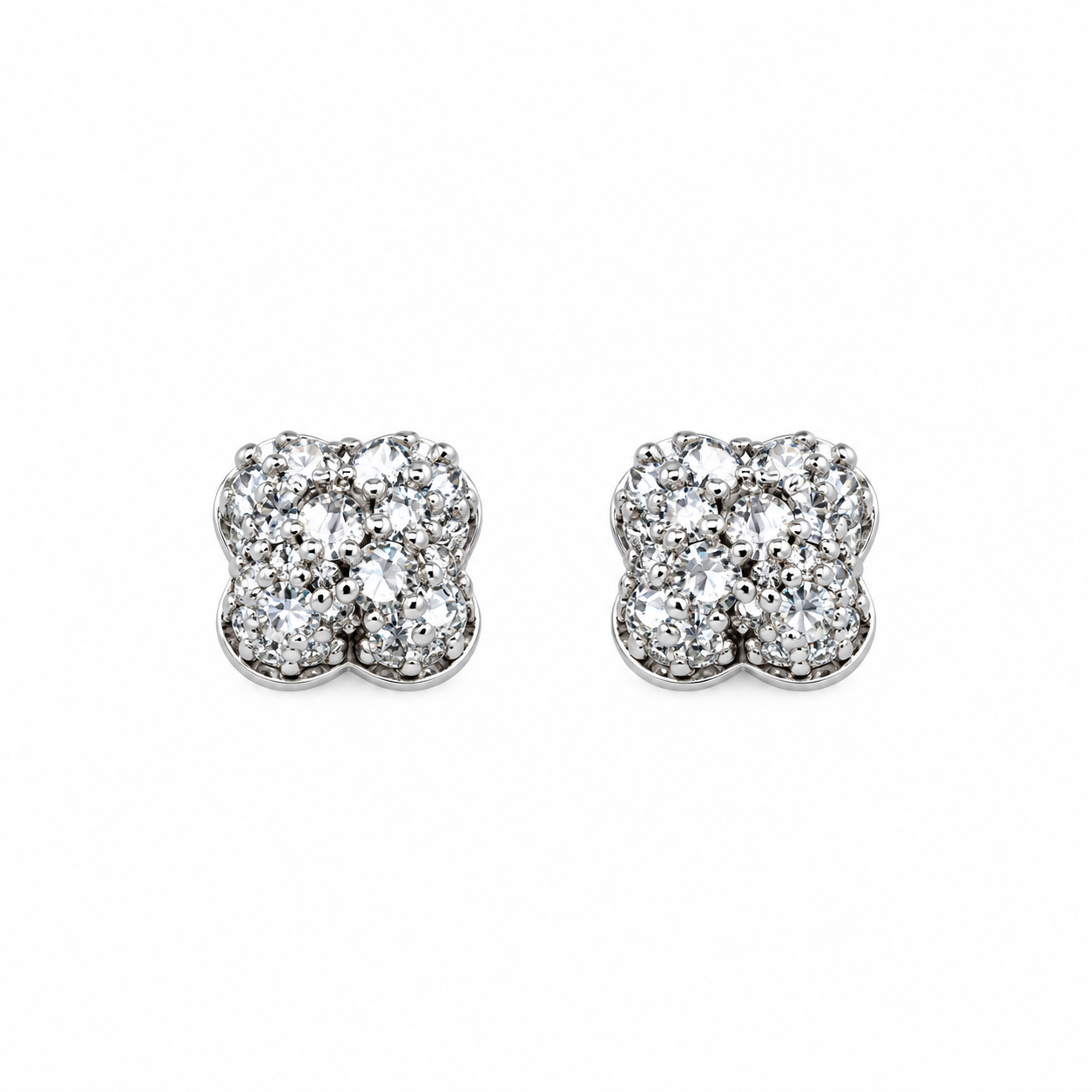 9100461 | 0.65 CTW Brass Moissanite Rhodium Earring