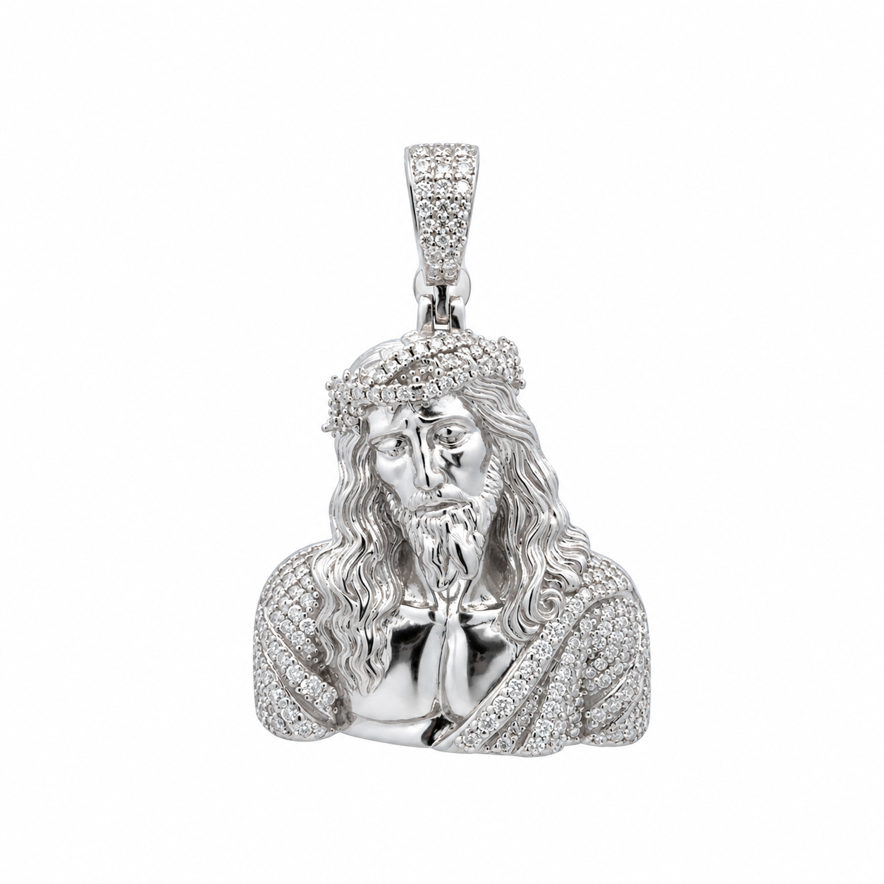 9912081 | 1.17 CTW 925 Silver Moissanite Rhodium Pendant