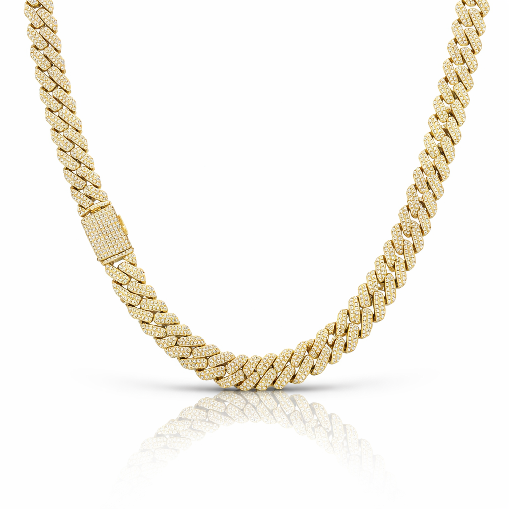 OPULENT 10 MM 925 MOISSANITE CUBAN CHAIN  | 991042