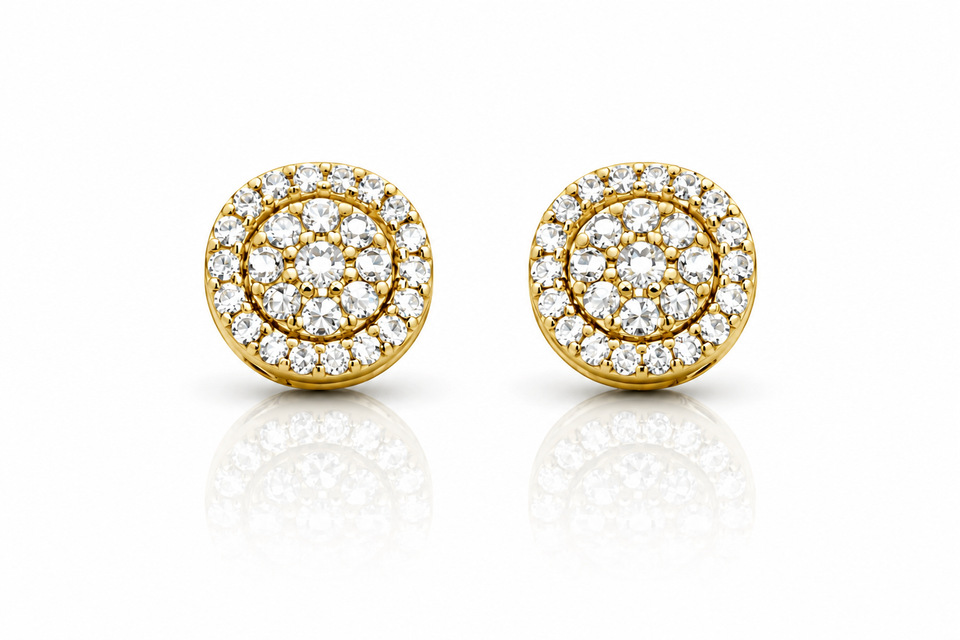 999492 | 925 Moissanite Gold Earring