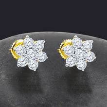 SPARKLING SNOWFLAKE MOISSANITE STUD EARRINGS  | 994611