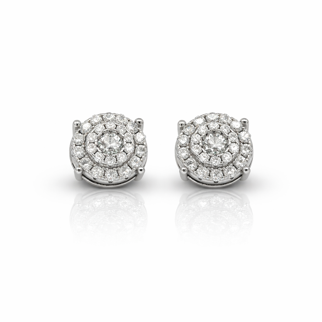 999621 | 925 Moissanite Rhodium Earring