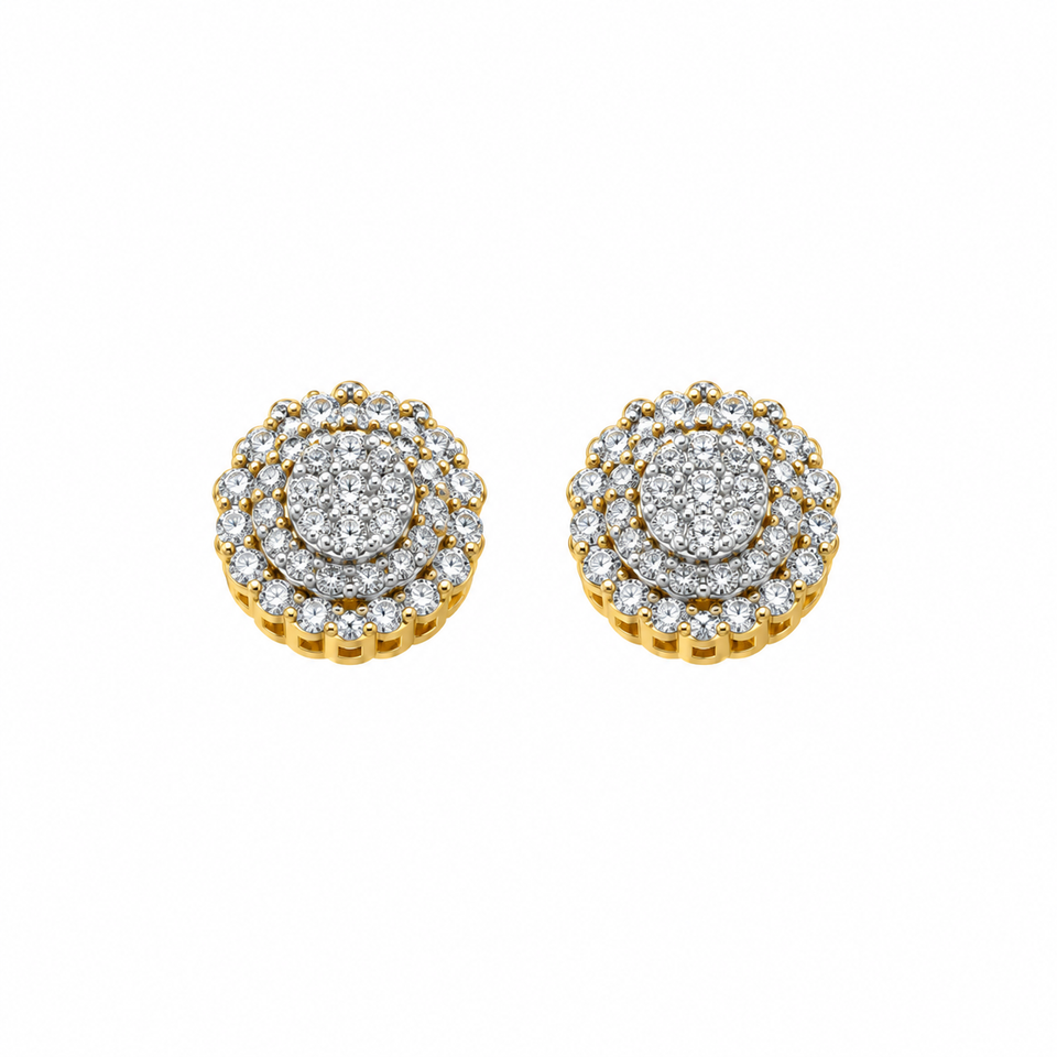9911822 | 925 Moissanite Gold Earring