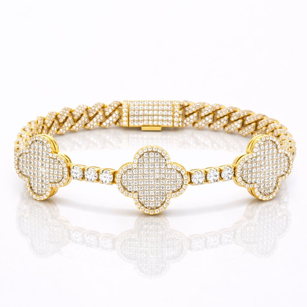 963902 | CZ Brass Gold Bracelet
