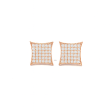 9212715 | 925 Silver CZ Rose Gold Earrings