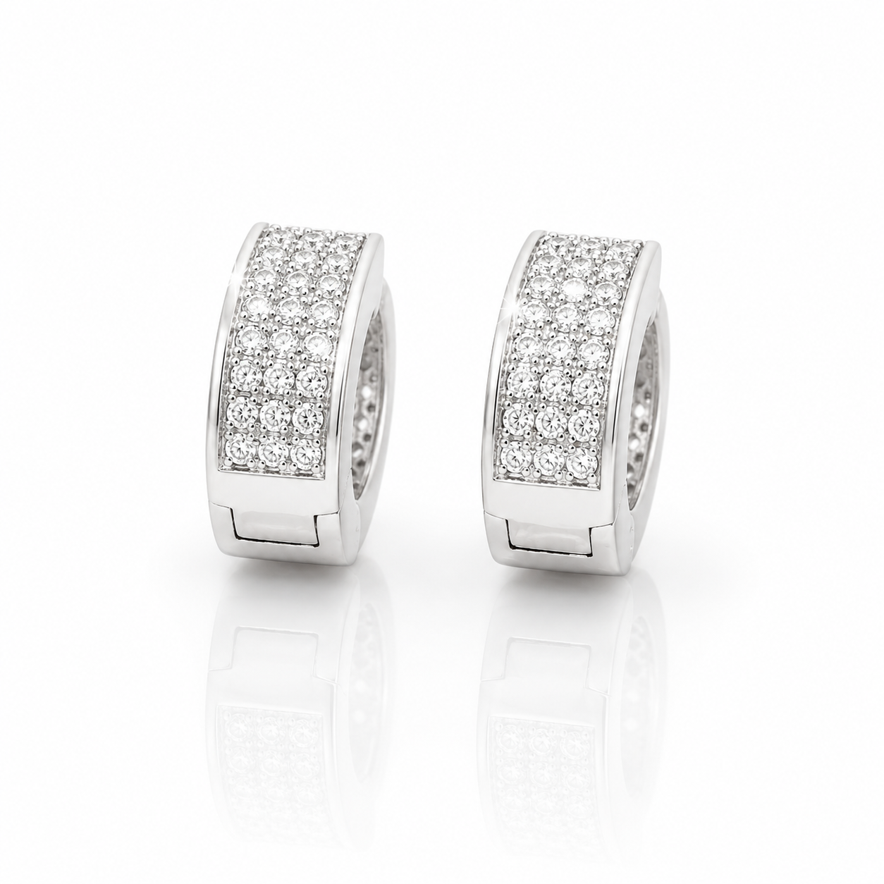 9911191 | Moissanite Rhodium Earrings