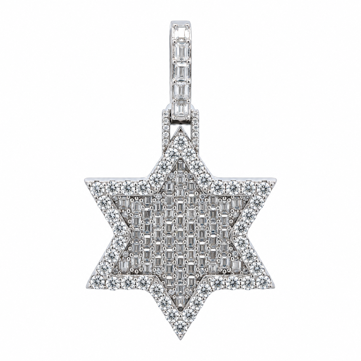 9912151 | 5.27 CTW 925 Silver Moissanite Rhodium Pendant