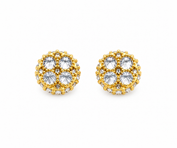 9100262 | 1.01 CTW Brass Moissanite Gold Earring