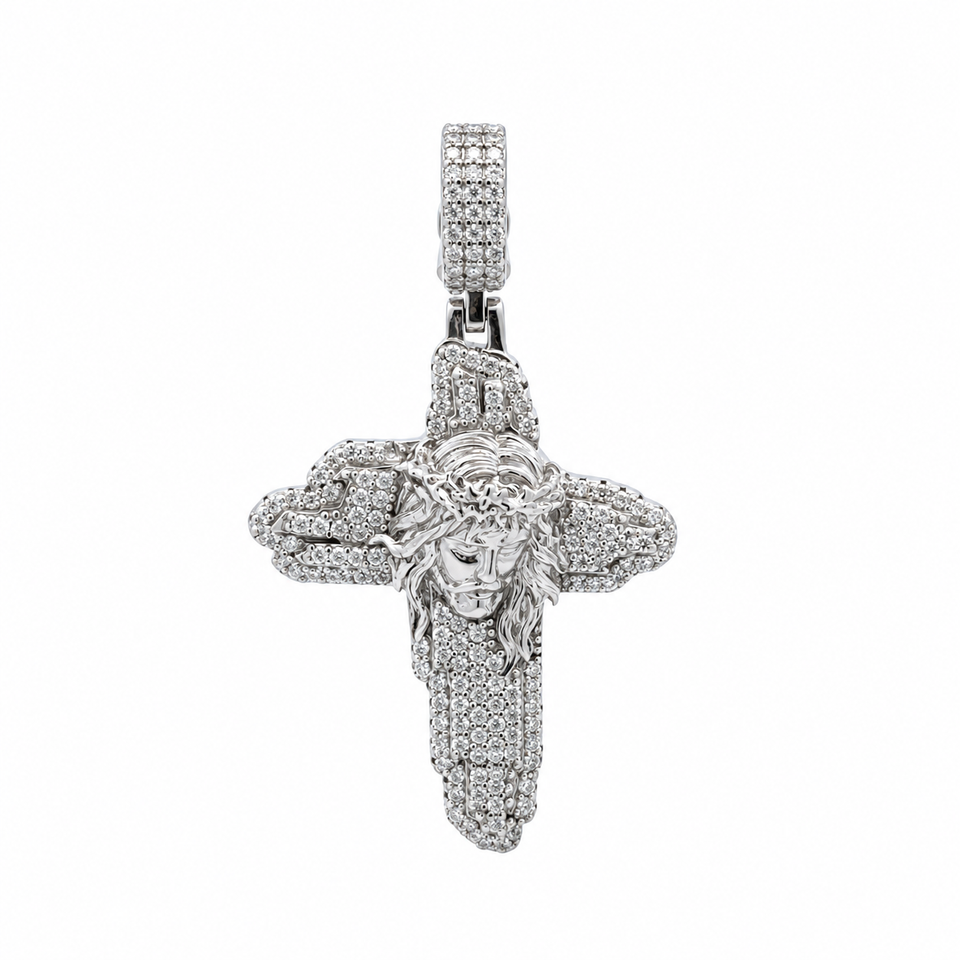 9912071 | 0.79 CTW 925 Silver Moissanite Rhodium Pendant