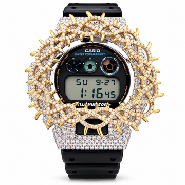 5902942 | 925 Silver Moissanite TT Gold Throne Bezel G-Shock Watch