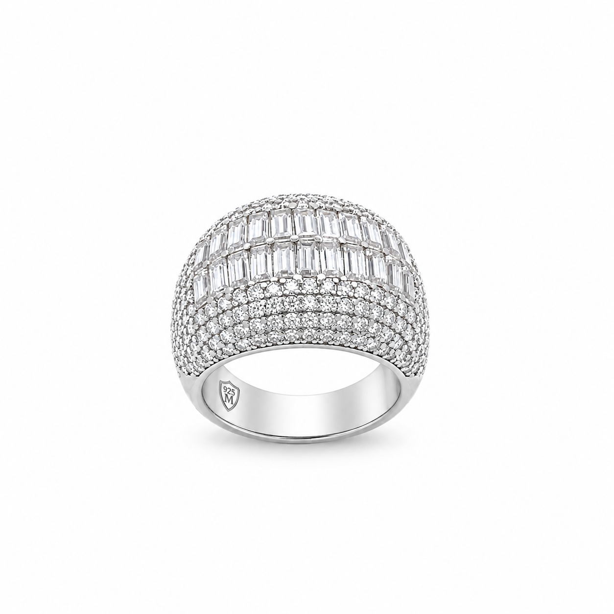 9912481 | 5.63 CTW 925 Silver Moissanite Rhodium Ring