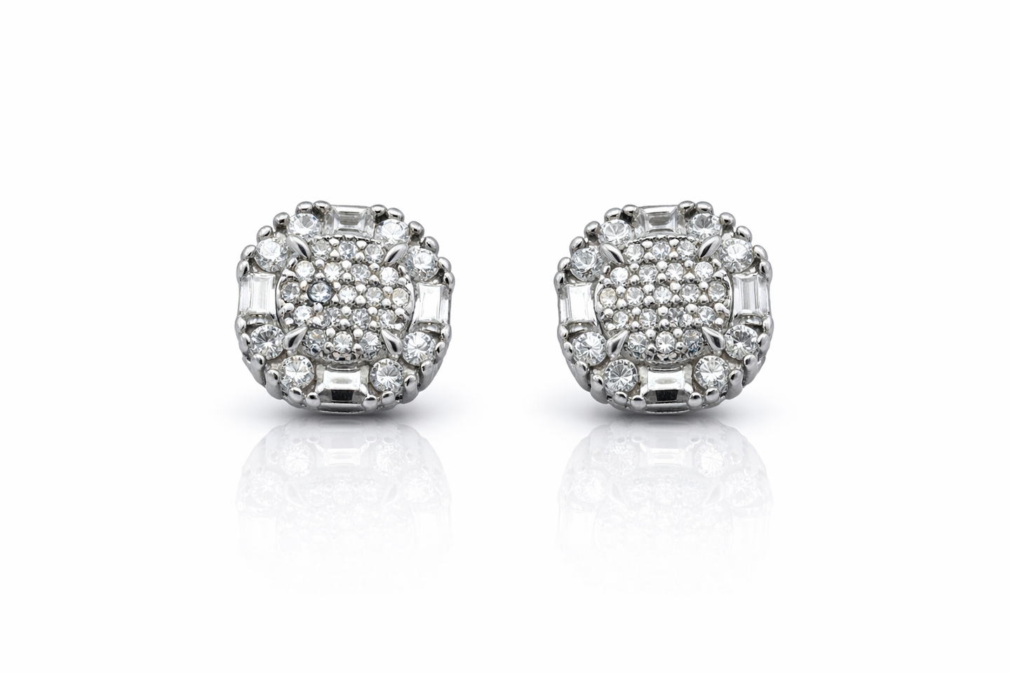 999641 | 925 Moissanite Rhodium Earring
